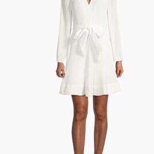 MILLY Liv Pleated Belted minidress